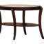 Console 1 pièce Espresso / Cerisier foncé Canapé traditionnel avec tablette de rangement en verre trempé de 5 mm