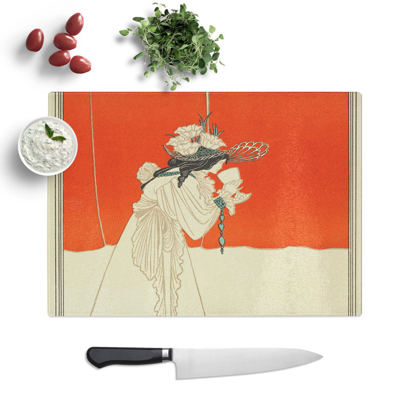 Isolde by Aubrey Beardsley Chopping Board, 0.4cm H x 28.5cm W x 39cm L