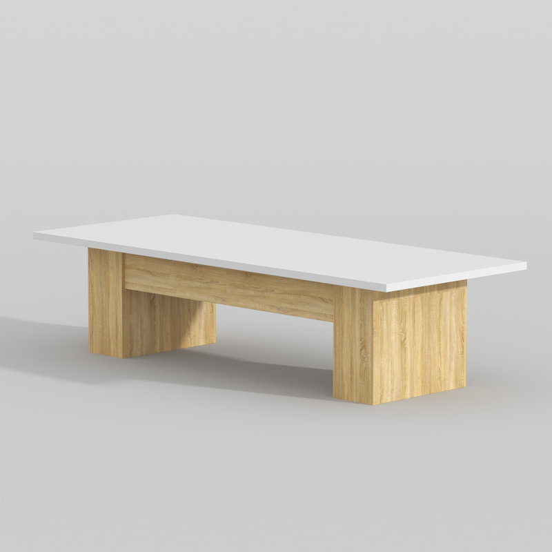 118'' Rectangle Conference Table, White