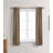 Natural Handcrafted Pleated Curtain – Saraswati Brown,Blue Lien Block Print, Light Filtering Window Drapes-842418374