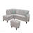 Basic Sectional Sofa, Accent Pillow - Equipped  Sofa