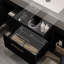 Meuble-lavabo flottant simple 39,4 pouces avec plateau en faux marbre