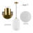 1-Light Pendant Lighting with Ribbed Opal Glass Shade-107130853