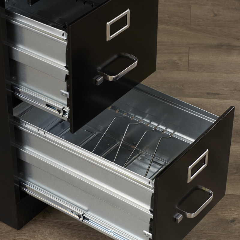 Patirica Bottorf 4-Drawer Vertical Filing Cabinet, Black