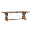 Ensemble de salle à manger rectangulaire en bois récupéré avec chaises roulées Gwendoline-690435083-690435092
