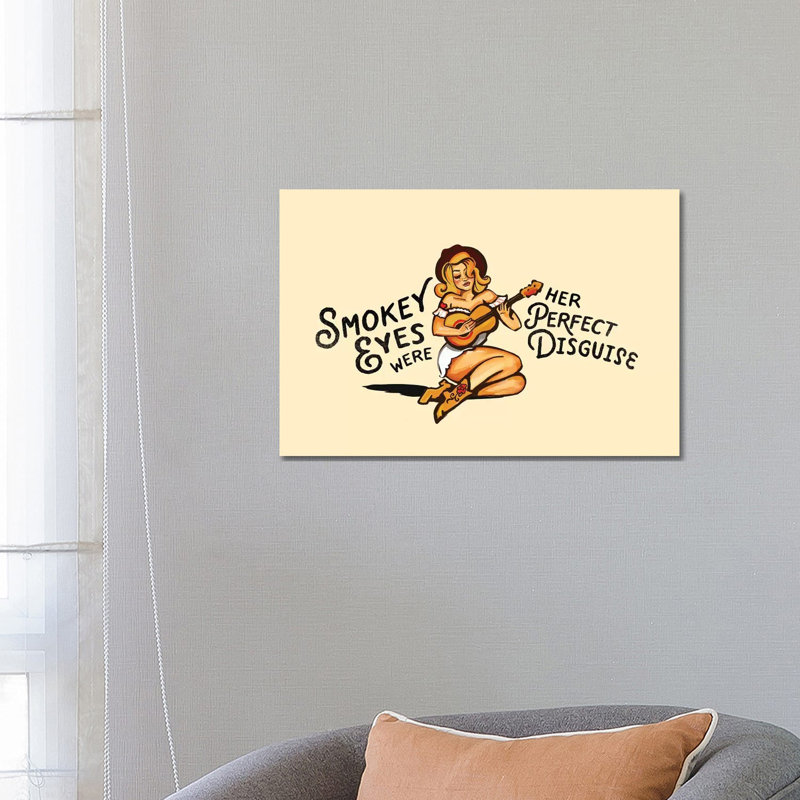 Smokey Eyes Cowgirl by The Whiskey Ginger - Wrapped Canvas Painting, 66.04 cm H x 45.72 cm W