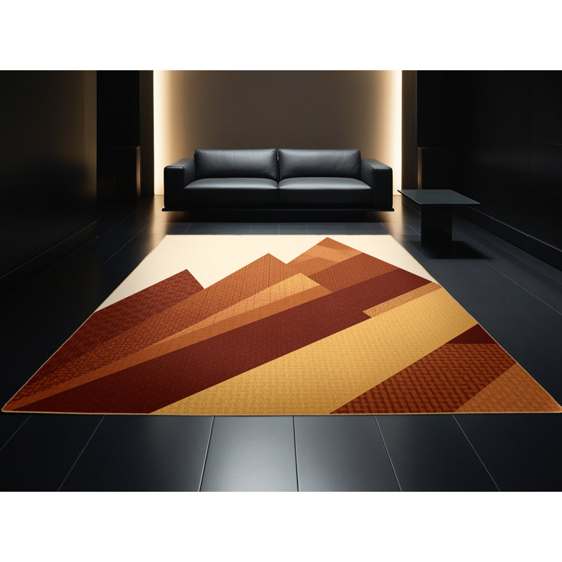 Tapis oriental doux et moelleux d'inspiration mondiale Eiler - brun clair, 2 x 4