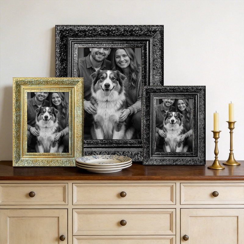 Cadre photo classique antique antique 1PC pour photos et tablettes 11 "x 14", Antique Gold, 1, 11" W x 14" H