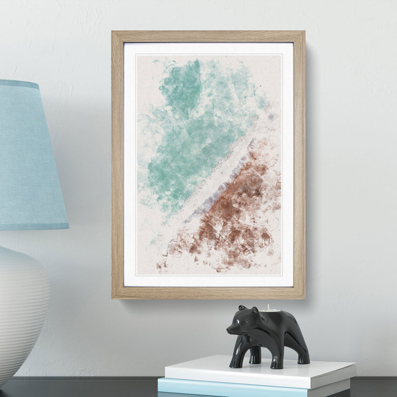 View of Brighton Beach - Picture Frame Graphic Art, 33cm H x 24cm W x 2cm D, Oak Framed