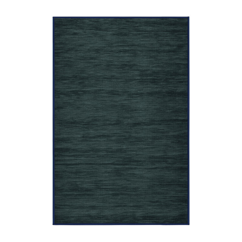 Machine Washable Solid Blue Area Rug, Runner 2' x 4'