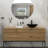Bathroom Artistic Tempered Glass Vessel Bathroom Sink With Faucet And Pop-Up Drain, Matte Black(Includes Only The Bathroom Sink)