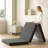 4'' Gel Memory Foam Mattress Queen Size, Portable Tri-Folding Mattress With Washable Cover, Black-1557593068-1557044977