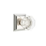 Privacy Old Town Clear Crystal Knob with Wilshire Rose
