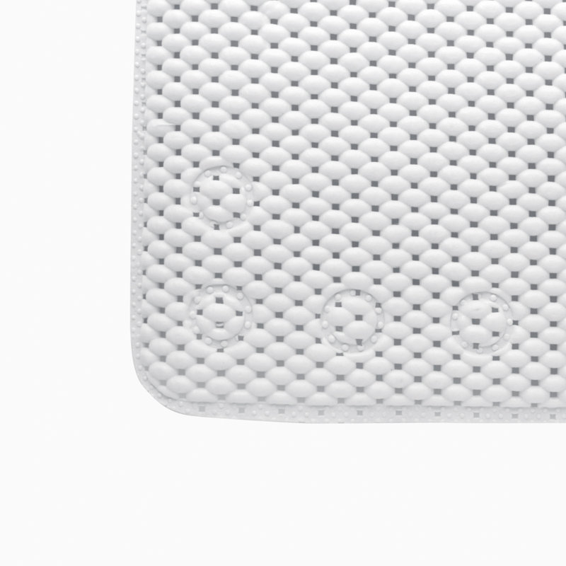 Tapis de douche gaufré à coussin souple, Blanc