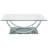 Chrome Rectangular U-Shaped Glass Top Coffee Table