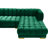 143" Wide Velvet Symmetrical Sectional-666546602