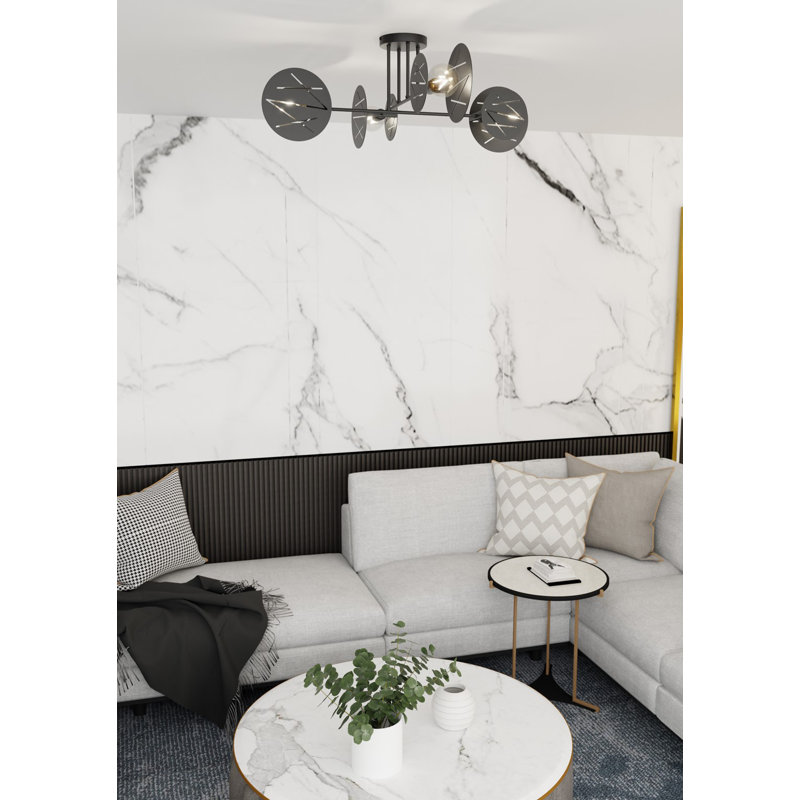 Davine Flush Mount, Matte Black