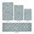 Hugo Premium 100% Cotton 2370 GSM 4-Piece Tufted Bath Rug Set with Non-Slip Spray Latex Backing, OEKO-TEX® Certified, Super Absorbent & Machine Washable, Blue-311034150-286268720