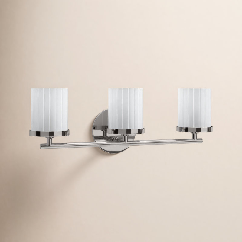 Theodosia Scroggins 3 -Light Dimmable Vanity Light, Polished Nickel