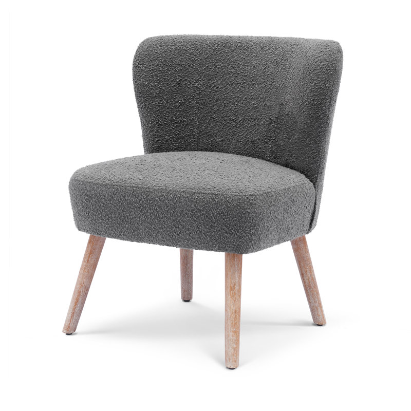 Breann 25.5'' Wide Slipper Chair, Gray Polyester Blend