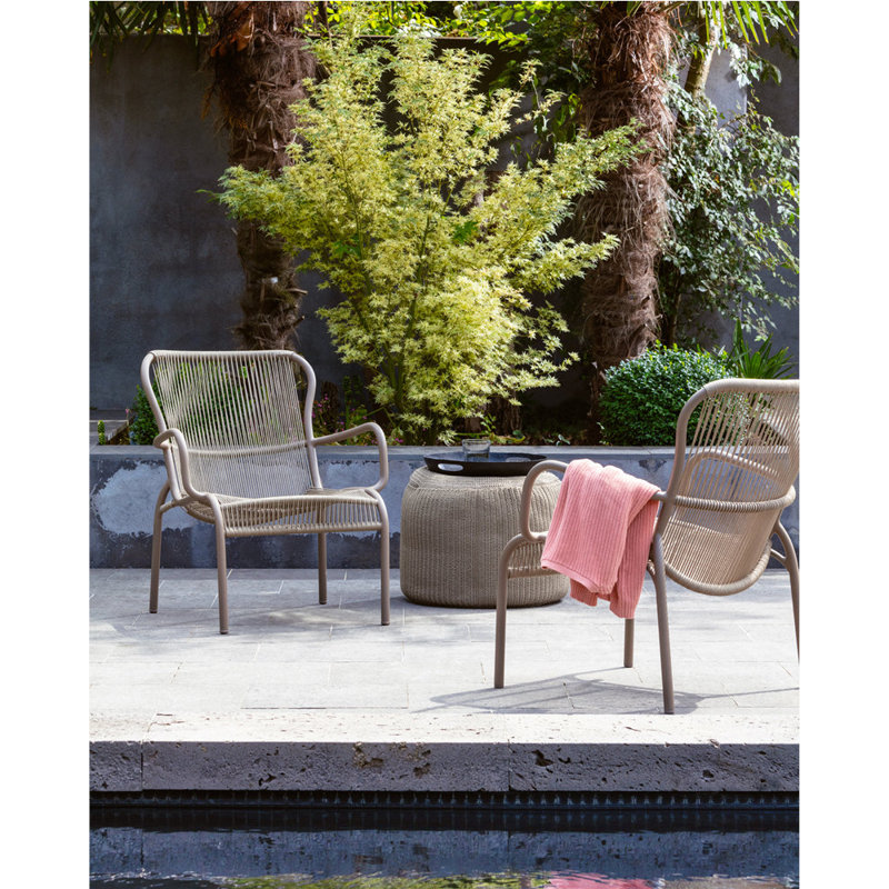 Loop Outdoor Lounge Chair, Taupe