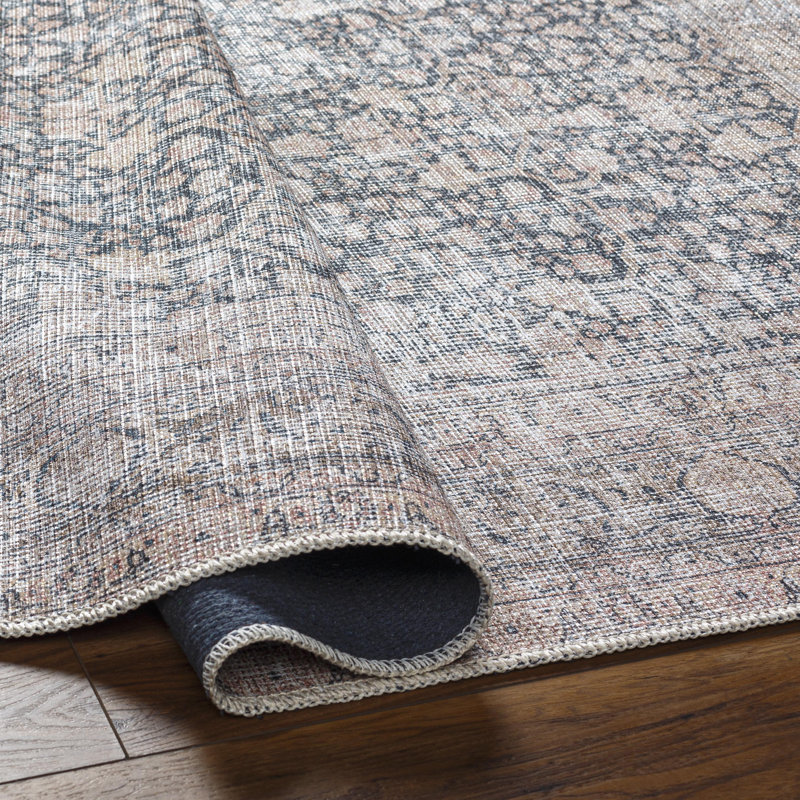 Tapis gris chaud Kitzmiller, Rectangle 2 pi x 2 pi 11 po
