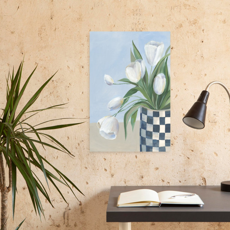 Art mural abstrait contemporain à carreaux, H 24 po x l 16 po