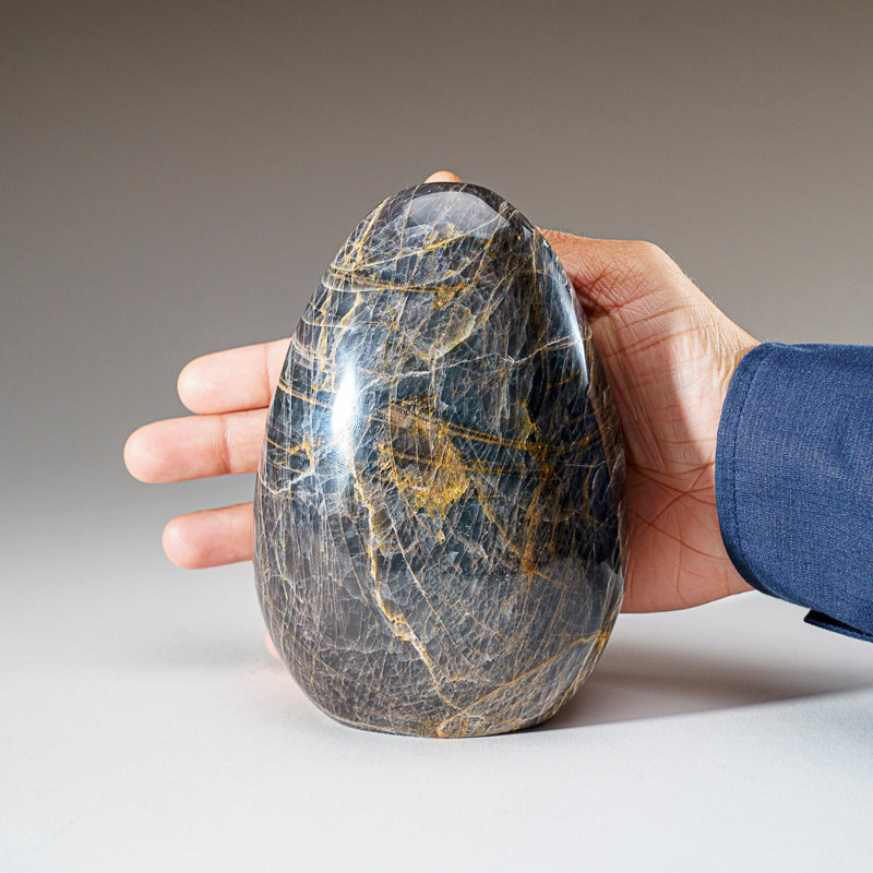 Moonstone Hand Painted Stone Abstract Decorative Object