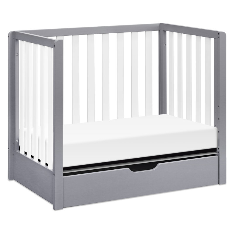 Colby Convertible Mini Nursery Furniture Set, Gray/White