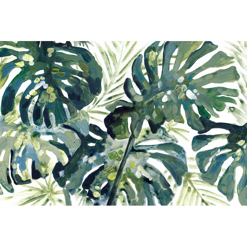 « green leaf iii »-reproduction de peinture à l’acrylique, Toile tendue, H 8 po x l 12 po x P 1,5 po