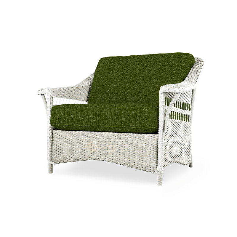 Nantucket Outdoor Lounge Chair, Serene Ocean, Antique White