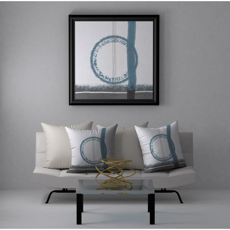 Abstract Reversible Throw Pillow, 18" x 18"