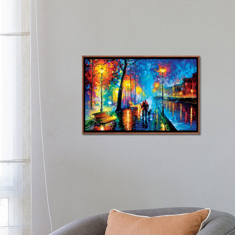 « melody of the night »-reproduction d’art sur toile tendue, H 18 po x l 26 po, Toile avec cadre flottant