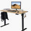 Bureau électrique debout, bureau à hauteur ajustable, bureau assis-debout 24 po x 48 po, plateau en acajou / bois naturel-1145626407