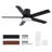 Stylish 42"/52" Flush Mount Ceiling Fan with LED Light, 5 Reversible Blades, Quiet DC Motor and Remote Control-735981063-735981058