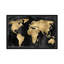 The World - Gold On Black by Russell Brennan - Painting on Canvas-1041280893-989572524