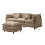 Canapé modulaire 105 po, canapé 3 places avec repose-pieds en tissu de chenille doux