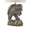 Lampe de table 20,75 po bronze en résine avec abat-jour