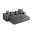 4-Piece Upholstered Corduroy Modular Sectional Sofa with Movable Ottoman – Fully Compressed, No Assembly Required-857061471