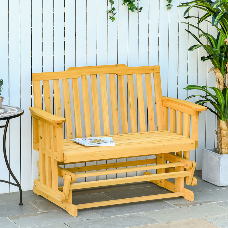 Fauteuil oscillant en bois naturel avec base stable et chaise berçante en bois au design classique