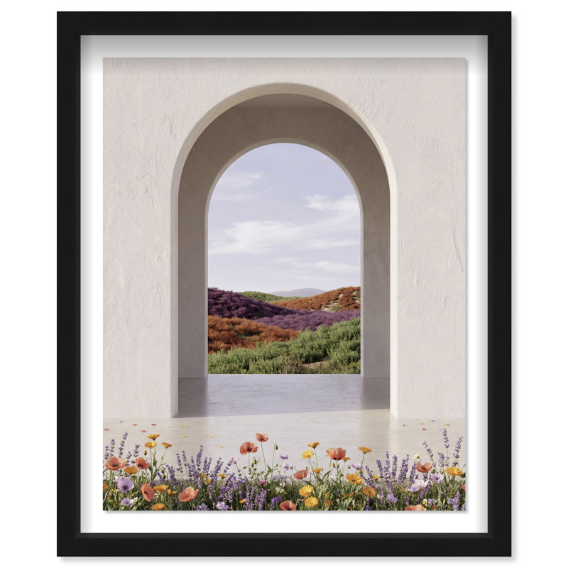 Window to Paradise Shadowbox Landscape & Nature Print by Oliver Gal, Black Frame, 16 x 20, 25.5"H x 31.5"W, Black Shadowbox