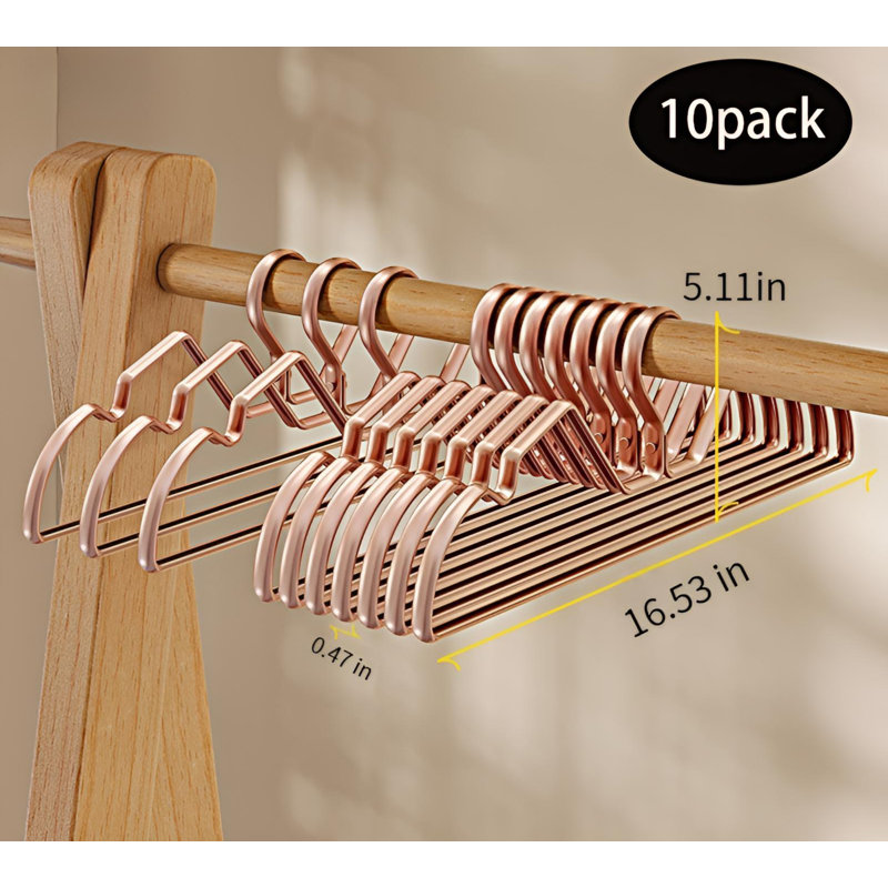 Short-Neck Hangers – Compact, No-Mark Aluminum Clothes Hangers For Space-Efficient Wardrobes