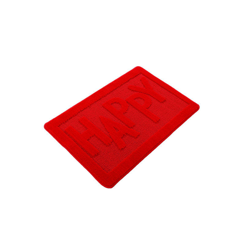 Non-Slip Bathmat, Red, 23.6 x 39.4 inches | 100% Polypropylene, 1.3 lbs/sq yd, 0.4 in Pile Height, 0.4 in Sponge Height, 0.4 in Total Thickness | Machine Washable, Durable & Easy to Clean for Bathroom Safety & Comfort
