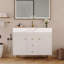 Meuble-lavabo sur pied moderne 36 po avec lavabo en céramique et beaucoup de rangement 36 po