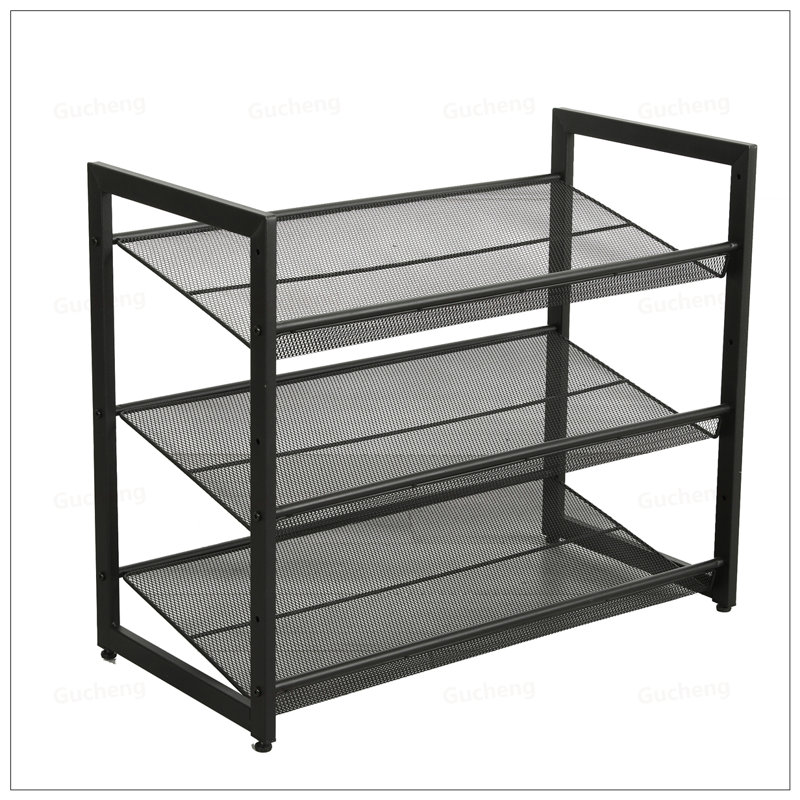 Range-chaussures réglable à 3 niveaux, organisateur autoportant avec tablettes de rangement pour le vestibule et la porte d'entrée
