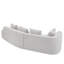 Canapé modulaire incurvé 116 po 2 pièces en chenille de 116 po avec 4 coussins-2097603114-2097604055