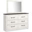 Lit à panneau, commode, miroir et table de chevet Gerridan-917485149