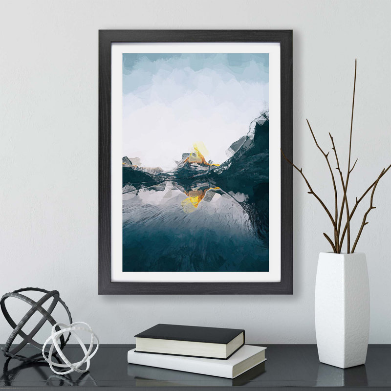 Matterhorn Mountain in Zermatt - Framed Print, Black, 45cm H x 63cm W x 2cm D