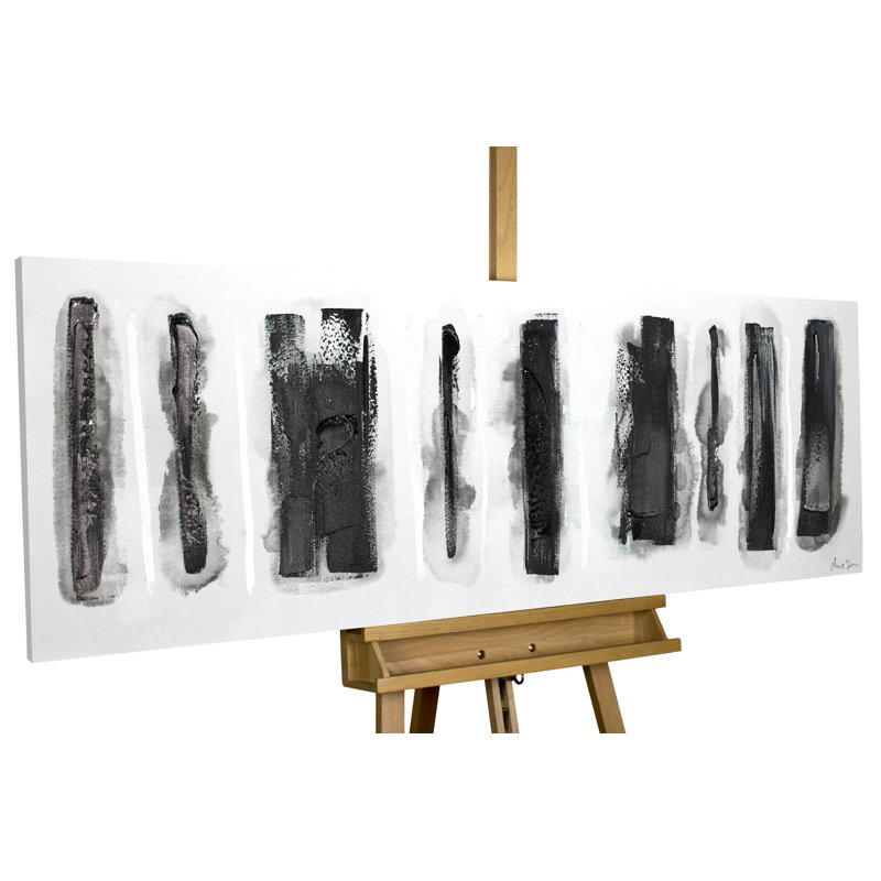 Hand-Painted Acrylic Painting Tracks In The Snow