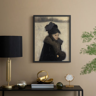 Vintage Portrait Print XLI Framed Print - Solid Wood